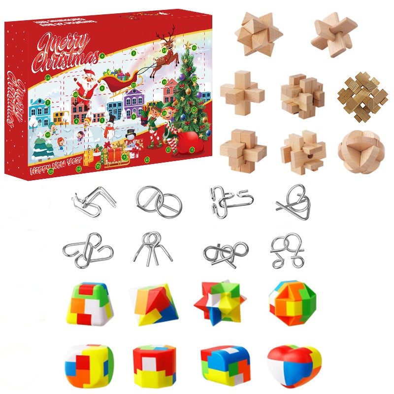 2025 Christmas Blind Box Assembly Building Blocks Stress Relief Ornaments Girls Toys Boys And Girls Gifts - Image 1